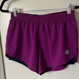 New Balance Purple Athletic Shorts Lightweight Breathable Design